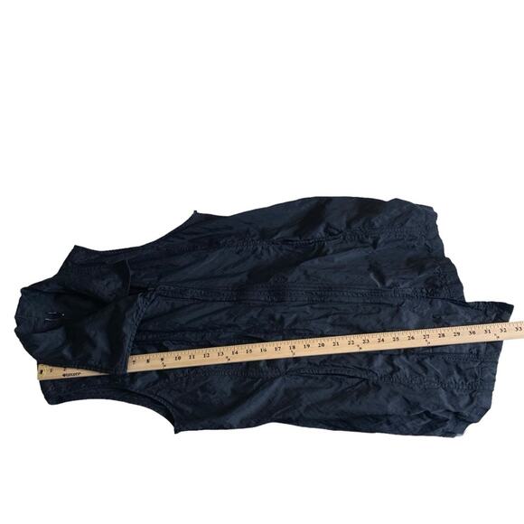 Stella Carakasi Black Full Zip Vest Metallic Flecks Women’s Medium Minimalist - Picture 8 of 11